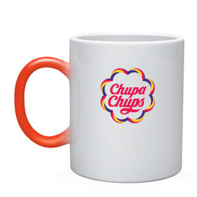 Кружка хамелеон с принтом Chupa-Chups color в Курске, керамика | меняет цвет при нагревании, емкость 330 мл | chupa | chupa chups