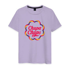 Мужская футболка хлопок с принтом Chupa-Chups color в Курске, 100% хлопок | прямой крой, круглый вырез горловины, длина до линии бедер, слегка спущенное плечо. | Тематика изображения на принте: chupa | chupa chups