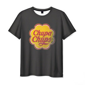 Мужская футболка 3D с принтом Chupa-Chups retro в Курске, 100% полиэфир | прямой крой, круглый вырез горловины, длина до линии бедер | Тематика изображения на принте: chupa | chupa chups