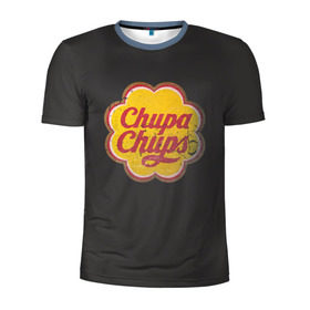 Мужская футболка 3D спортивная с принтом Chupa-Chups retro в Курске, 100% полиэстер с улучшенными характеристиками | приталенный силуэт, круглая горловина, широкие плечи, сужается к линии бедра | chupa | chupa chups