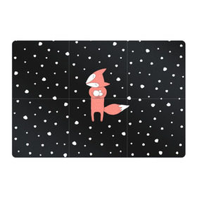 Магнитный плакат 3Х2 с принтом Лисичка и Снежки в Курске, Полимерный материал с магнитным слоем | 6 деталей размером 9*9 см | fox | зима | лис | лиса | лисы | снег | снежок