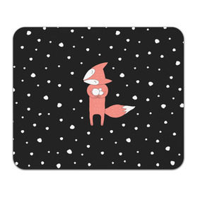 Коврик прямоугольный с принтом Лисичка и Снежки в Курске, натуральный каучук | размер 230 х 185 мм; запечатка лицевой стороны | fox | зима | лис | лиса | лисы | снег | снежок