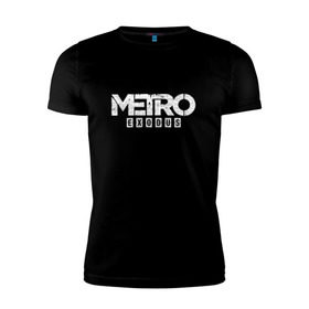 Мужская футболка премиум с принтом METRO EXODUS в Курске, 92% хлопок, 8% лайкра | приталенный силуэт, круглый вырез ворота, длина до линии бедра, короткий рукав | exodus | horror | metro exodus | survival | игры | исход | метро | метро 2035