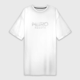 Платье-футболка хлопок с принтом METRO EXODUS в Курске,  |  | exodus | horror | metro exodus | survival | игры | исход | метро | метро 2035