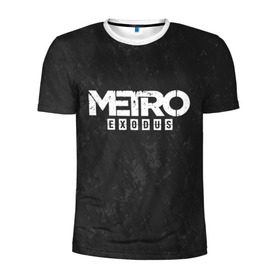 Мужская футболка 3D спортивная с принтом METRO EXODUS в Курске, 100% полиэстер с улучшенными характеристиками | приталенный силуэт, круглая горловина, широкие плечи, сужается к линии бедра | Тематика изображения на принте: exodus | horror | metro exodus | survival | игры | исход | метро | метро 2035