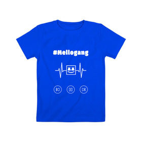 Детская футболка хлопок с принтом Mellogang в Курске, 100% хлопок | круглый вырез горловины, полуприлегающий силуэт, длина до линии бедер | Тематика изображения на принте: 