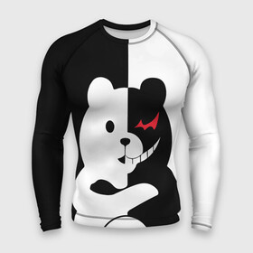 Мужской рашгард 3D с принтом MONOKUMA   МОНОКУМА в Курске,  |  | anime | bear | black  white | minomi | monokuma | pink | rabbit | school | аниме | главарь | миноми | монокума | черно белый | школа