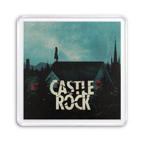 Магнит 55*55 с принтом Castle Rock в Курске, Пластик | Размер: 65*65 мм; Размер печати: 55*55 мм | Тематика изображения на принте: castle rock | hulu | билл скарсгард | дж.дж. абрамс | касл рок | кубик в кубе | стивен кинг | шоушенк