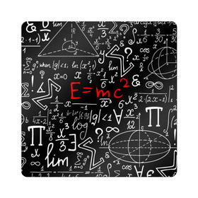 Магнит виниловый Квадрат с принтом ФОРМУЛЫ ФИЗИКА в Курске, полимерный материал с магнитным слоем | размер 9*9 см, закругленные углы | e mc 2 | emc 2 | school | знаменитые формулы | физика | формулы | школа | эйнштейн