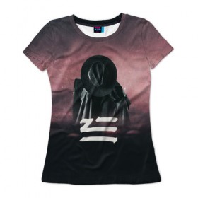 Женская футболка 3D с принтом Zhu в Курске, 100% полиэфир ( синтетическое хлопкоподобное полотно) | прямой крой, круглый вырез горловины, длина до линии бедер | 