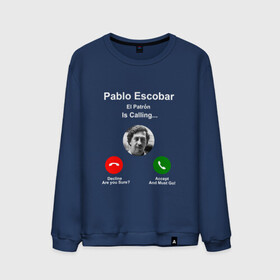 Мужской свитшот хлопок с принтом Escobar в Курске, 100% хлопок |  | escobar | loving pablo | прикол | эскобар | юмор