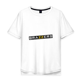 Мужская футболка хлопок Oversize с принтом Лучший сотрудник Brazzers в Курске, 100% хлопок | свободный крой, круглый ворот, “спинка” длиннее передней части | brazzers | xxx | бразерс | браззерз | лучший сотрудник brazzers