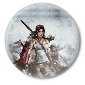 Значок с принтом Tomb Raider в Курске,  металл | круглая форма, металлическая застежка в виде булавки | game | shadow of the tomb raider | tomb raider | гора | кино | крофт | лара крофт | ледокол | огонь | приключения | путешествие | расхитительница гробниц