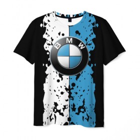 Мужская футболка 3D с принтом BMW sign в Курске, 100% полиэфир | прямой крой, круглый вырез горловины, длина до линии бедер | auto | bmw | logo | автомобиль | бмв | логотип | машина | эмблема
