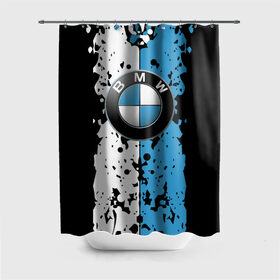 Штора 3D для ванной с принтом BMW sign в Курске, 100% полиэстер | плотность материала — 100 г/м2. Стандартный размер — 146 см х 180 см. По верхнему краю — пластиковые люверсы для креплений. В комплекте 10 пластиковых колец | auto | bmw | logo | автомобиль | бмв | логотип | машина | эмблема