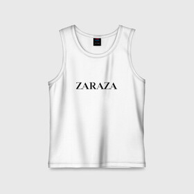 Детская майка хлопок с принтом Zaraza в Курске,  |  | Тематика изображения на принте: antibrand | brand | logo | zara | бренд | зара | зараза | лого