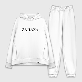 Женский костюм хлопок Oversize с принтом Zaraza в Курске,  |  | antibrand | brand | logo | zara | бренд | зара | зараза | лого