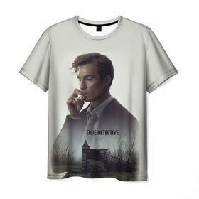 Мужская футболка 3D с принтом True Detective в Курске, 100% полиэфир | прямой крой, круглый вырез горловины, длина до линии бедер | true detective | вуди харрельсон | детектив | криминал | мистика | настоящий детектив | сериал