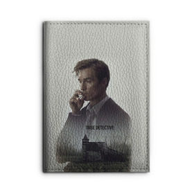 Обложка для автодокументов с принтом True Detective в Курске, натуральная кожа |  размер 19,9*13 см; внутри 4 больших “конверта” для документов и один маленький отдел — туда идеально встанут права | true detective | вуди харрельсон | детектив | криминал | мистика | настоящий детектив | сериал