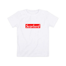 Детская футболка хлопок с принтом Scarlxrd (9) в Курске, 100% хлопок | круглый вырез горловины, полуприлегающий силуэт, длина до линии бедер | Тематика изображения на принте: 