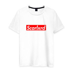Мужская футболка хлопок с принтом Scarlxrd (9) в Курске, 100% хлопок | прямой крой, круглый вырез горловины, длина до линии бедер, слегка спущенное плечо. | 