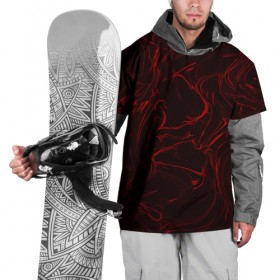 Накидка на куртку 3D с принтом Кровавые разводы в Курске, 100% полиэстер |  | абстракция красок | брызги красок | живопис | краска | потертость красок | черно белый