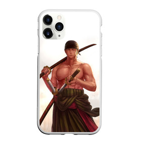 Чехол для iPhone 11 Pro Max матовый с принтом One Piece - Zoro в Курске, Силикон |  | большой | ван | воин | катана | куш | меч | пираты | пис | самурай