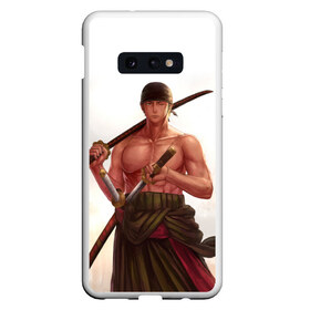 Чехол для Samsung S10E с принтом One Piece - Zoro в Курске, Силикон | Область печати: задняя сторона чехла, без боковых панелей | большой | ван | воин | катана | куш | меч | пираты | пис | самурай