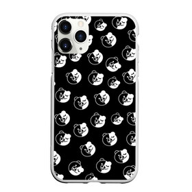 Чехол для iPhone 11 Pro матовый с принтом MONOKUMA в Курске, Силикон |  | anime | bear | black  white | danganronpa | korokuma | monodam | monokuma | monomi | monotaro | pink | rabbit | school | shirokuma | аниме | главарь | мoноми | монокума | черно белый | школа