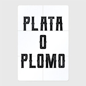 Магнитный плакат 2Х3 с принтом Plata o Plomo в Курске, Полимерный материал с магнитным слоем | 6 деталей размером 9*9 см | Тематика изображения на принте: escobar | loving pablo | эскобар