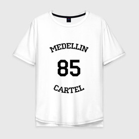 Мужская футболка хлопок Oversize с принтом Escobar 85 в Курске, 100% хлопок | свободный крой, круглый ворот, “спинка” длиннее передней части | escobar | loving pablo | эскобар