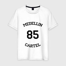 Мужская футболка хлопок с принтом Escobar 85 в Курске, 100% хлопок | прямой крой, круглый вырез горловины, длина до линии бедер, слегка спущенное плечо. | escobar | loving pablo | эскобар