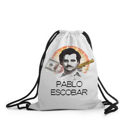 Рюкзак-мешок 3D с принтом Pablo Escobar в Курске, 100% полиэстер | плотность ткани — 200 г/м2, размер — 35 х 45 см; лямки — толстые шнурки, застежка на шнуровке, без карманов и подкладки | escobar | loving pablo | эскобар