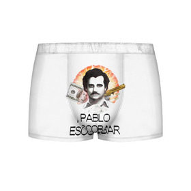 Мужские трусы 3D с принтом Pablo Escobar в Курске, 50% хлопок, 50% полиэстер | классическая посадка, на поясе мягкая тканевая резинка | Тематика изображения на принте: escobar | loving pablo | эскобар
