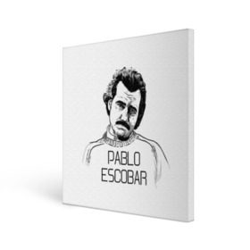 Холст квадратный с принтом Pablo Escobar в Курске, 100% ПВХ |  | escobar | loving pablo | эскобар