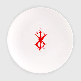 Тарелка с принтом BERSERK sign red в Курске, фарфор | диаметр - 210 мм
диаметр для нанесения принта - 120 мм | anime | berserk | heroes | knight | manga | аниме | берсерк | герои | манга | рыцарь