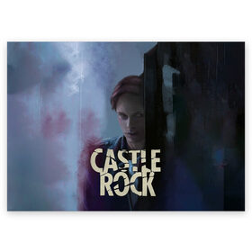 Поздравительная открытка с принтом Castle Rock - shawshank prisoner в Курске, 100% бумага | плотность бумаги 280 г/м2, матовая, на обратной стороне линовка и место для марки
 | Тематика изображения на принте: castle rock | hulu | билл скарсгард | дж.дж. абрамс | касл рок | кубик в кубе | стивен кинг | шоушенк