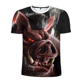 Мужская футболка 3D спортивная с принтом DUKE NUKEM в Курске, 100% полиэстер с улучшенными характеристиками | приталенный силуэт, круглая горловина, широкие плечи, сужается к линии бедра | duki nukem | game | игры | пришельцы | свинья
