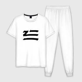 Мужская пижама хлопок с принтом LOGO |ZHU в Курске, 100% хлопок | брюки и футболка прямого кроя, без карманов, на брюках мягкая резинка на поясе и по низу штанин
 | 