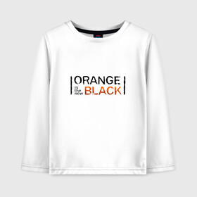 Детский лонгслив хлопок с принтом Orange Is the New Black в Курске, 100% хлопок | круглый вырез горловины, полуприлегающий силуэт, длина до линии бедер | orange is the new black | оранжевый  хит сезона