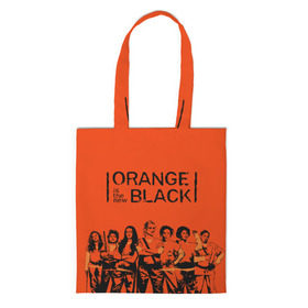 Сумка 3D повседневная с принтом ORANGE IS THE NEW BLACK в Курске, 100% полиэстер | Плотность: 200 г/м2; Размер: 34×35 см; Высота лямок: 30 см | orange is the new black | оранжевый  хит сезона