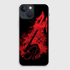 Чехол для iPhone 13 mini с принтом BERSERK elements red в Курске,  |  | anime | berserk | heroes | knight | manga | аниме | берсерк | герои | манга | рыцарь