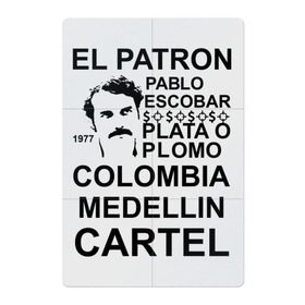 Магнитный плакат 2Х3 с принтом Pablo Escobar в Курске, Полимерный материал с магнитным слоем | 6 деталей размером 9*9 см | Тематика изображения на принте: escobar | loving pablo | эскобар