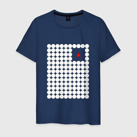 Мужская футболка хлопок с принтом Взаперти в Курске, 100% хлопок | прямой крой, круглый вырез горловины, длина до линии бедер, слегка спущенное плечо. | круги | минимализм | треугольник