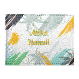 Обложка для студенческого билета с принтом Aloha Hawaii в Курске, натуральная кожа | Размер: 11*8 см; Печать на всей внешней стороне | Тематика изображения на принте: aloha | summer | sun | travel | гавайи | лето | путешествия