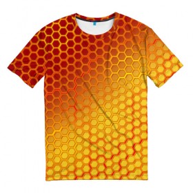 Мужская футболка 3D с принтом ЗОЛОТАЯ БРОНЯ в Курске, 100% полиэфир | прямой крой, круглый вырез горловины, длина до линии бедер | 