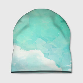 Шапка 3D с принтом Облако в Курске, 100% полиэстер | универсальный размер, печать по всей поверхности изделия | абстракт | вектор | звезды | зеленый | красиво | небо | облако | синий | узор