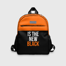 Детский рюкзак 3D с принтом ORANGE IS THE NEW BLACK в Курске, 100% полиэстер | лямки с регулируемой длиной, сверху петелька, чтобы рюкзак можно было повесить на вешалку. Основное отделение закрывается на молнию, как и внешний карман. Внутри дополнительный карман. По бокам два дополнительных кармашка | orange is the new black