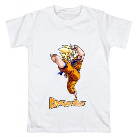 Мужская футболка хлопок с принтом DRAGON BALL в Курске, 100% хлопок | прямой крой, круглый вырез горловины, длина до линии бедер, слегка спущенное плечо. | 