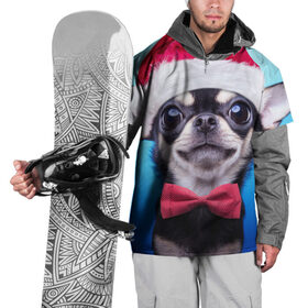 Накидка на куртку 3D с принтом рождество в Курске, 100% полиэстер |  | dog | happy new year | бантик | взгляд | глаза | новый год | пинчер | праздник | санта клаус | собака | той терьер